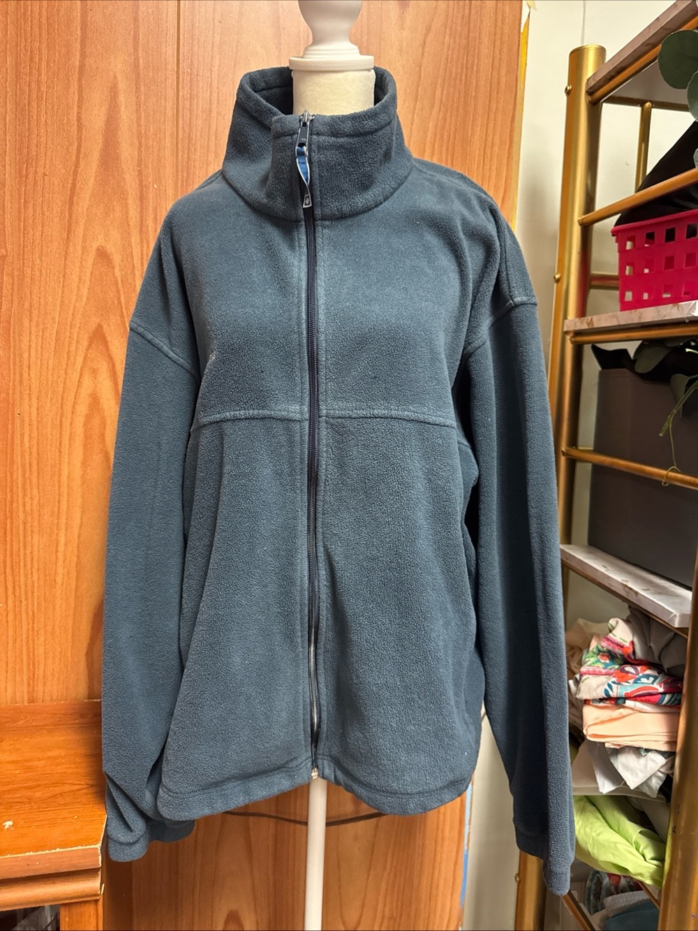 Columbia Men's XL Blue Pullover Jacket w/ Pockets Zip Front